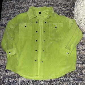 Wild Fable Woken’s Neon Green Corduroy Jacket